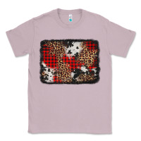 Lilac distressed cowhide leopard christmas background Classic Tee - Jasminsmagicworld