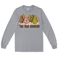 Heather Grey tis the season little debbie tree cakes Long Sleeve Tee - JahusDesignShop