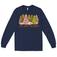 Navy tis the season little debbie tree cakes Long Sleeve Tee - JahusDesignShop