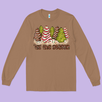 Tis The Season Little Debbie Tree Cakes Long Sleeve Tee Designed By Jahusdesignshop
