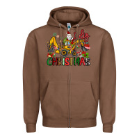Chestnut I Dig Christmas Zipper Hoodie - MaliasSmallBusiness