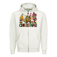 Oatmeal Heather I Dig Christmas Zipper Hoodie - MaliasSmallBusiness