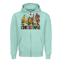 Seafoam I Dig Christmas Zipper Hoodie - MaliasSmallBusiness