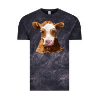 Cloud Black guernsey cow Vintage Tee - AdoDesignShop