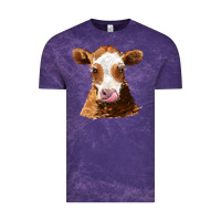 Cloud Purple guernsey cow Vintage Tee - AdoDesignShop