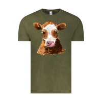 Vintage Olive guernsey cow Vintage Tee - AdoDesignShop