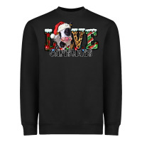 Black love Christmas cow Heavyweight Sweatshirt - Jasminsmagicworld