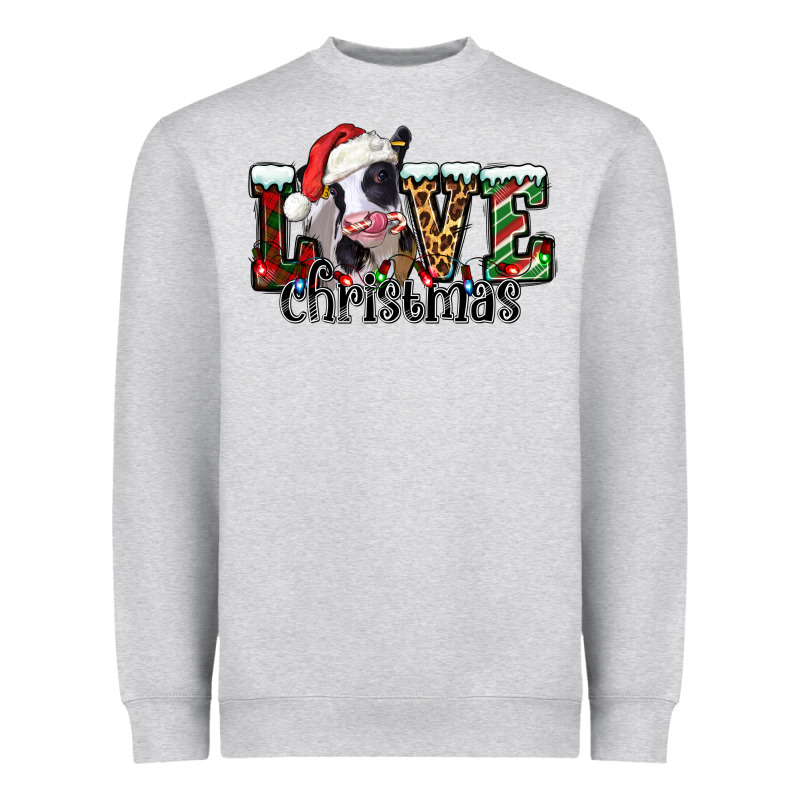Love Christmas Cow Heavyweight Sweatshirt by Jasminsmagicworld | Teevron