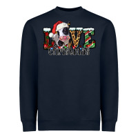 Navy love Christmas cow Heavyweight Sweatshirt - Jasminsmagicworld