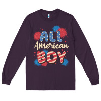 Plum all american boy Long Sleeve Tee - MaliasSmallBusiness