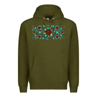 Army Green cowhide leopard sunflower gemstone Premium Hoodie - JahusDesignShop