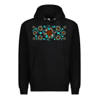 Black cowhide leopard sunflower gemstone Premium Hoodie - JahusDesignShop