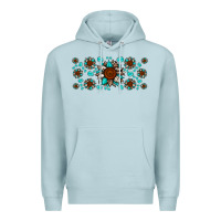 Blue Mist cowhide leopard sunflower gemstone Premium Hoodie - JahusDesignShop
