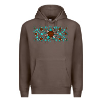 Coffee cowhide leopard sunflower gemstone Premium Hoodie - JahusDesignShop