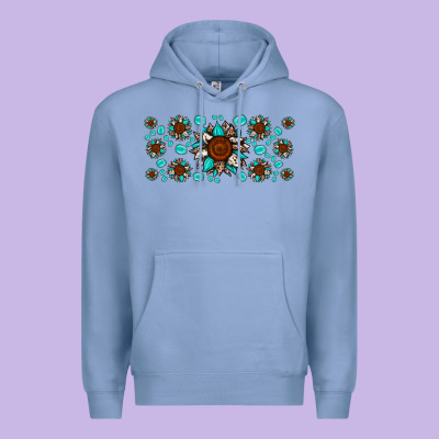 Cowhide Leopard Sunflower Gemstone Premium Hoodie Designed By Jahusdesignshop