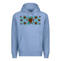 Colony Blue cowhide leopard sunflower gemstone Premium Hoodie - JahusDesignShop