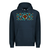 Navy cowhide leopard sunflower gemstone Premium Hoodie - JahusDesignShop