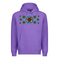 Purple cowhide leopard sunflower gemstone Premium Hoodie - JahusDesignShop