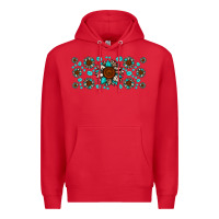 Red cowhide leopard sunflower gemstone Premium Hoodie - JahusDesignShop