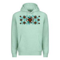 Seafoam cowhide leopard sunflower gemstone Premium Hoodie - JahusDesignShop