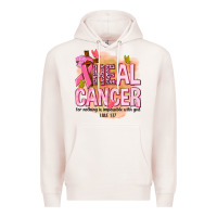 Pale Pink heal cancer for nothing is impossible with god Premium Hoodie - NancyCooperArtShop
