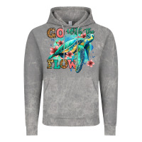 Cloud Rock go with the flow floral turtle Vintage Hoodie - Jasminsmagicworld