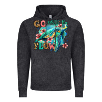 Vintage Arctic go with the flow floral turtle Vintage Hoodie - Jasminsmagicworld