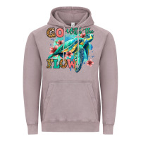 Vintage Zinc go with the flow floral turtle Vintage Hoodie - Jasminsmagicworld