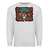 Dove Grey merry christmas bull skull Premium Sweatshirt - RanaPortraitStore