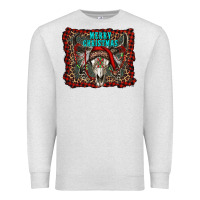 Oatmeal Heather merry christmas bull skull Premium Sweatshirt - RanaPortraitStore