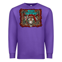 Purple merry christmas bull skull Premium Sweatshirt - RanaPortraitStore