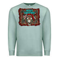 Seafoam merry christmas bull skull Premium Sweatshirt - RanaPortraitStore