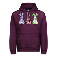 Mauve Wine Easter bunnies Urban Hoodie - CowGirlArtShop