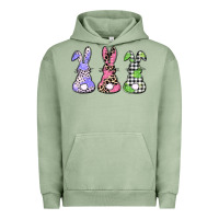 Pigment Oil Green Easter bunnies Urban Hoodie - CowGirlArtShop