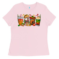 Bubblegum Pink spanish teacher coffee cups Ladies Tee - texasbilliewilder