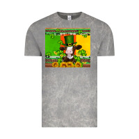 Cloud Rock saint patricks cow and hat with sunflower and shamrock Vintage Tee - Artiststas
