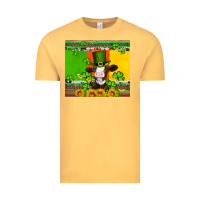 Saint Patricks Cow And Hat With Sunflower And Shamrock Vintage Tee | Teevron