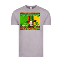 Vintage Zinc saint patricks cow and hat with sunflower and shamrock Vintage Tee - Artiststas