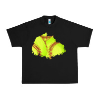 Black softball patch Urban Heavy Tee - AdoDesignShop