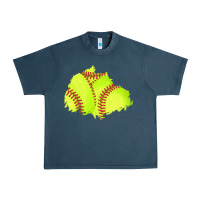 Midnight Navy softball patch Urban Heavy Tee - AdoDesignShop