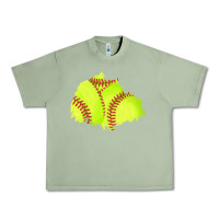 Oil Green softball patch Urban Heavy Tee - AdoDesignShop