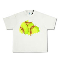 Pistachio softball patch Urban Heavy Tee - AdoDesignShop