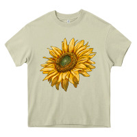 Mossy sunflower Heavy Core Tee - RanaPortraitStore