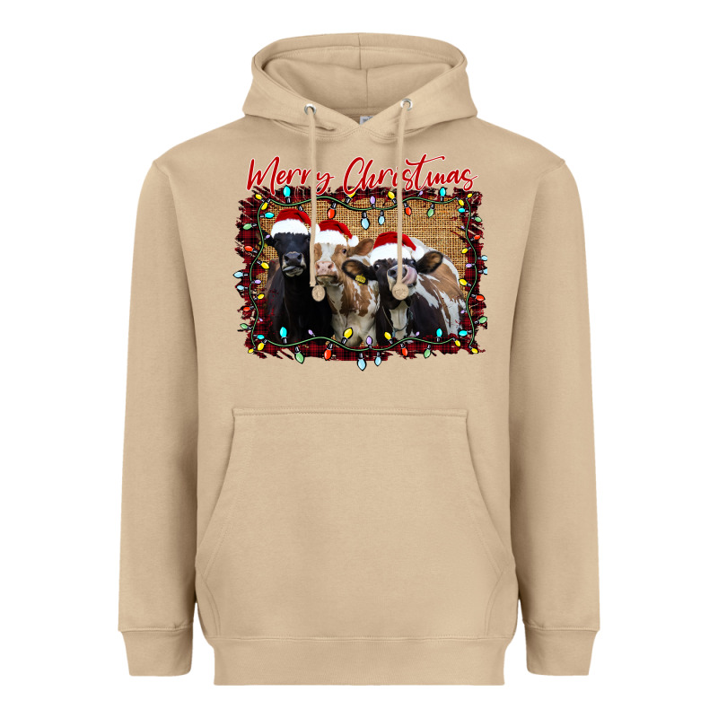 Merry Christmas Cows Heavyweight Hoodie by Bettercallsaul | Teevron