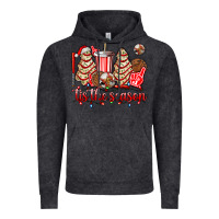 Vintage Black tis the season christmas tree  cake baseball Vintage Hoodie - AdoDesignShop