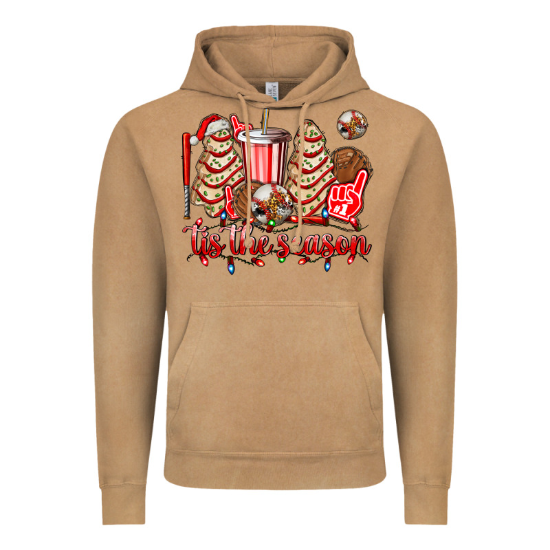 Tis The Season Christmas Tree  Cake Baseball Vintage Hoodie by AdoDesignShop | Teevron