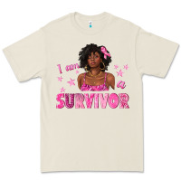 Bone I Am a Survivor Breast Cancer with Afro Woman Premium Tee - texasbilliewilder