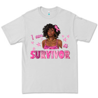 Dove Grey I Am a Survivor Breast Cancer with Afro Woman Premium Tee - texasbilliewilder
