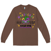 Chestnut mardi gras social club Long Sleeve Tee - MaliasSmallBusiness
