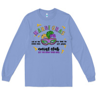 Colony Blue mardi gras social club Long Sleeve Tee - MaliasSmallBusiness